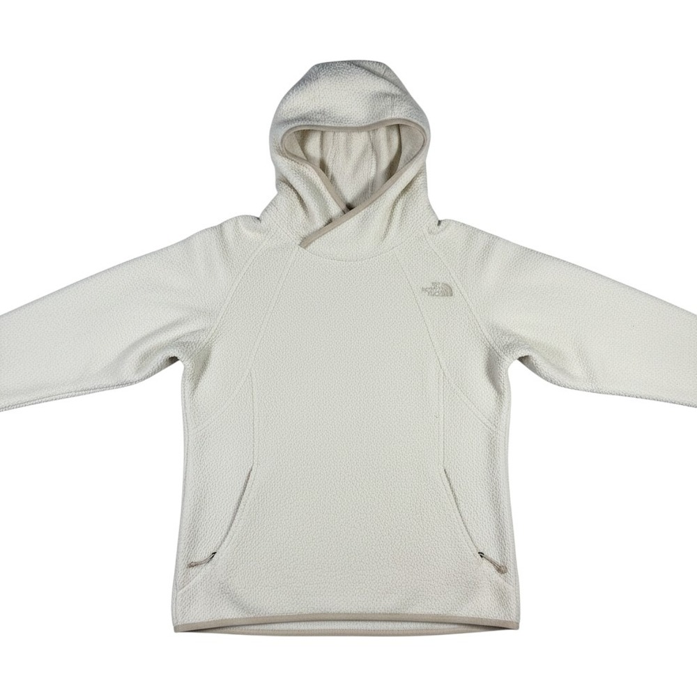 The North Face Fleece Hoodie Womens Medium High Pile Pullover Cream White